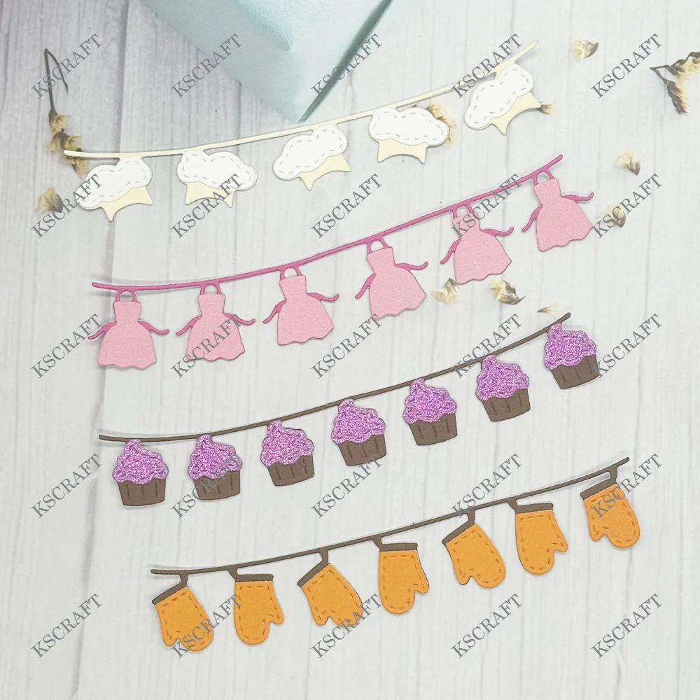 KSCRAFT Baking Garlands Cutting Dies Stencils for DIY Scrapbooking Decorative Embossing DIY Paper Cards