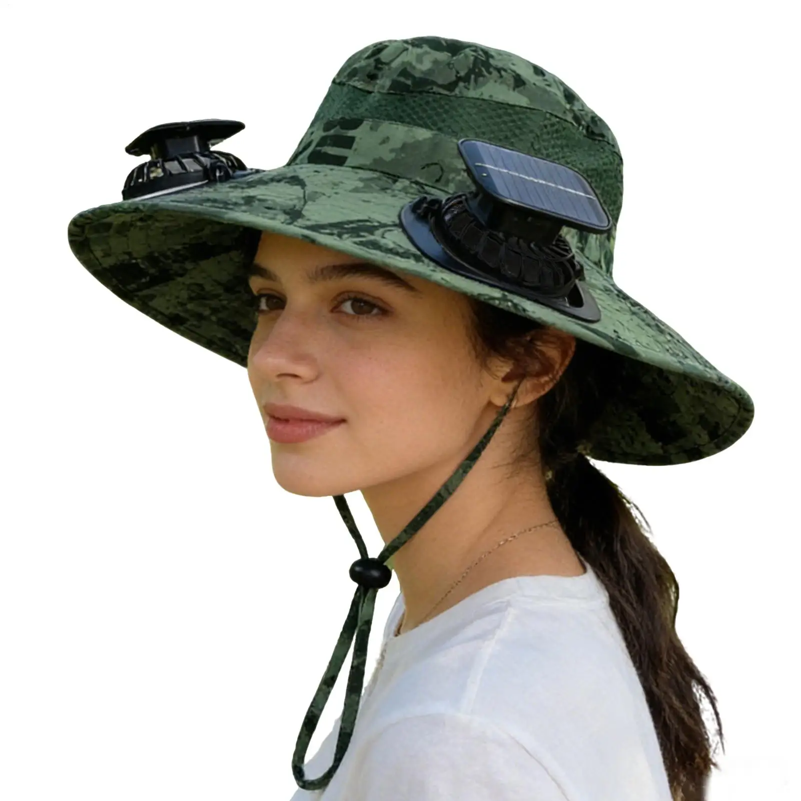 

Шляпа с вентилятором для защиты от солнца, головной убор с защитой от ультрафиолета, шляпа для лета, для садоводов, рыбаков, для кемпинга, пляжа, гольфа, путешественников