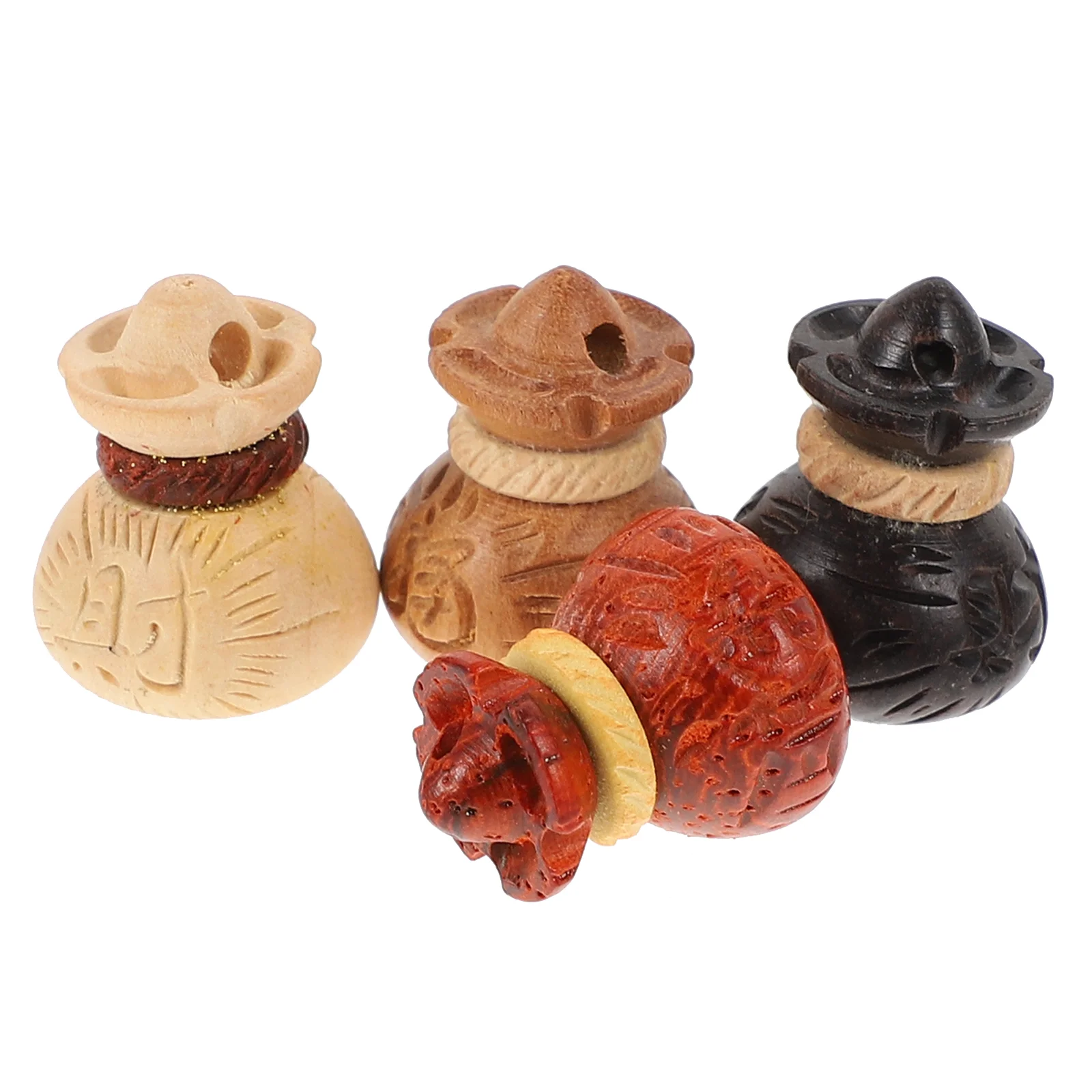 4 Pcs Blood Sandalwood Pendant Jewellery Jewelry Making Charms Wooden DIY Decor