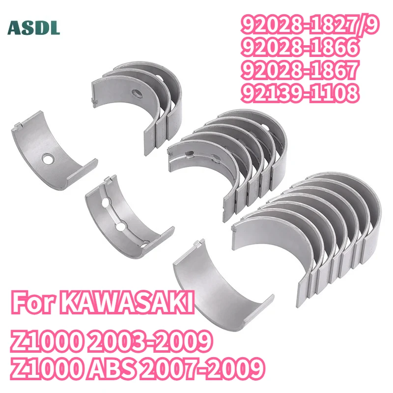 92139-1108 Moto Connecting Rod Main Crankshaft Bearing For KAWASAKI Z1000 2003-2009 Z 1000 ABS 2007-09 92028-1866 92028-1827