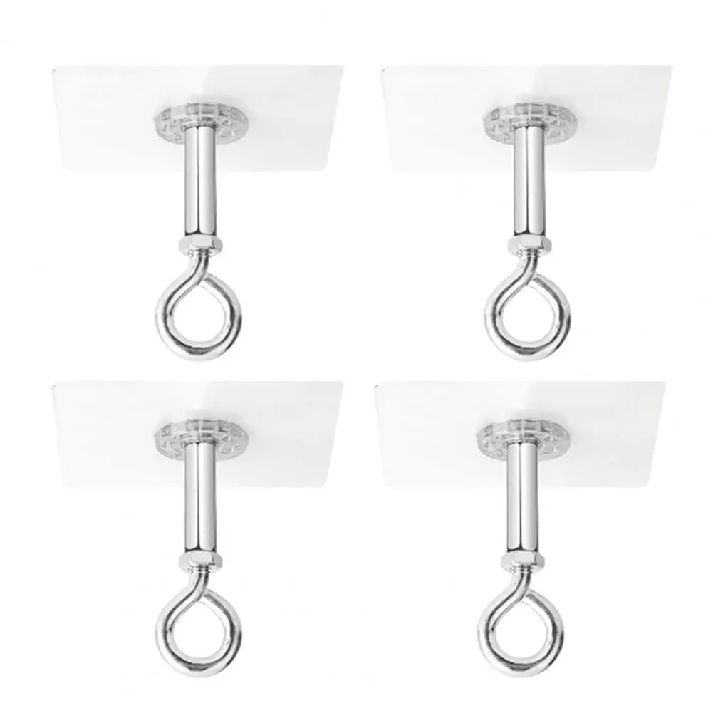 

Strong Adhesion Ceiling Hook Hanging Hook Traceless Hooks with Strong Adhesion Easy Installation Set of 4 Corrosion for Heavy