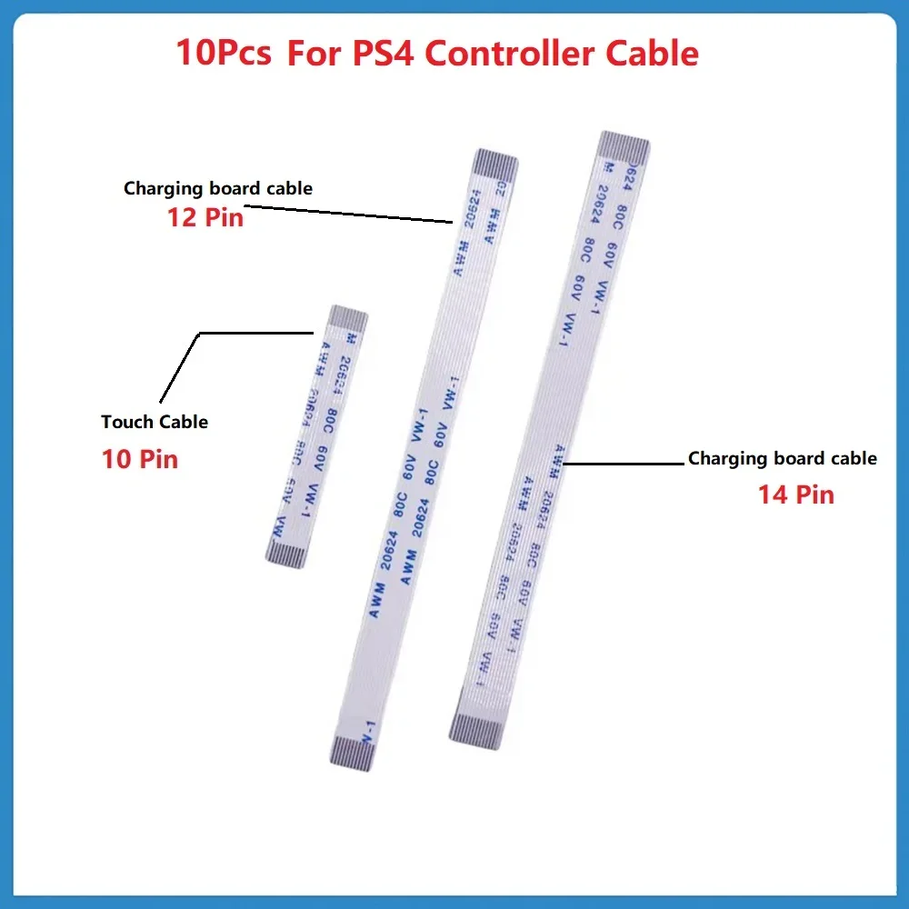 10Pcs For PS4 Controller Cable Touch Board Cable 12Pin 14Pin 10Pin Charging Signal Lamp Light Board Connection Line