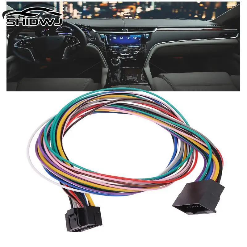 

1Pcs Car Wire Harness Adaptor For Auto Stereo Radio ISO Standard Connector Adapter 16 Pin Plug Cable Plug-Play