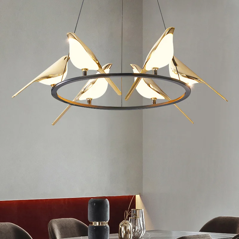 

Modern Magpie Pendant Lights Nordic Luxury Creative Personality Hanging Lamp Bedroom Bedside Kitchen Corridor Led Chandelier