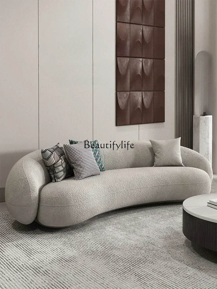 أريكة قماش الشمال الإبداعية شقة صغيرة غرفة المعيشة منحني المشاهير الإنترنت #3