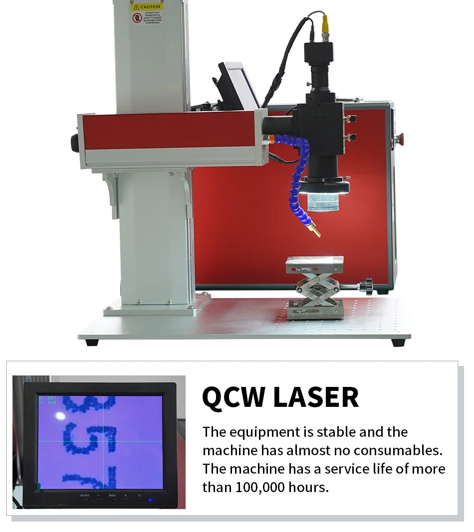 

Split Quasi-Continuous Fiber Laser QCW Jewelry Laser Welding Machine 60W 150W Gold Silver Jewelry Laser Welder and High precisio