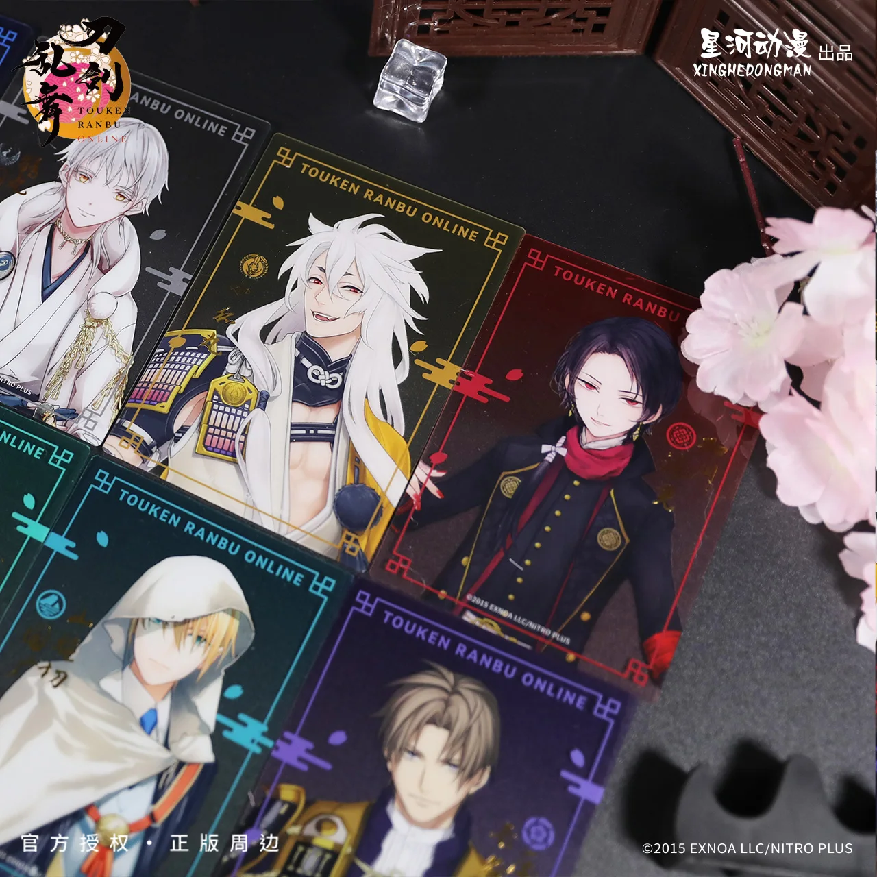 Touken Ranbu Mikazuki Mitsutada Kashuu Kiyomitsu Tsurumaru China autorización oficial serie de pintura diaria tarjeta para mascotas