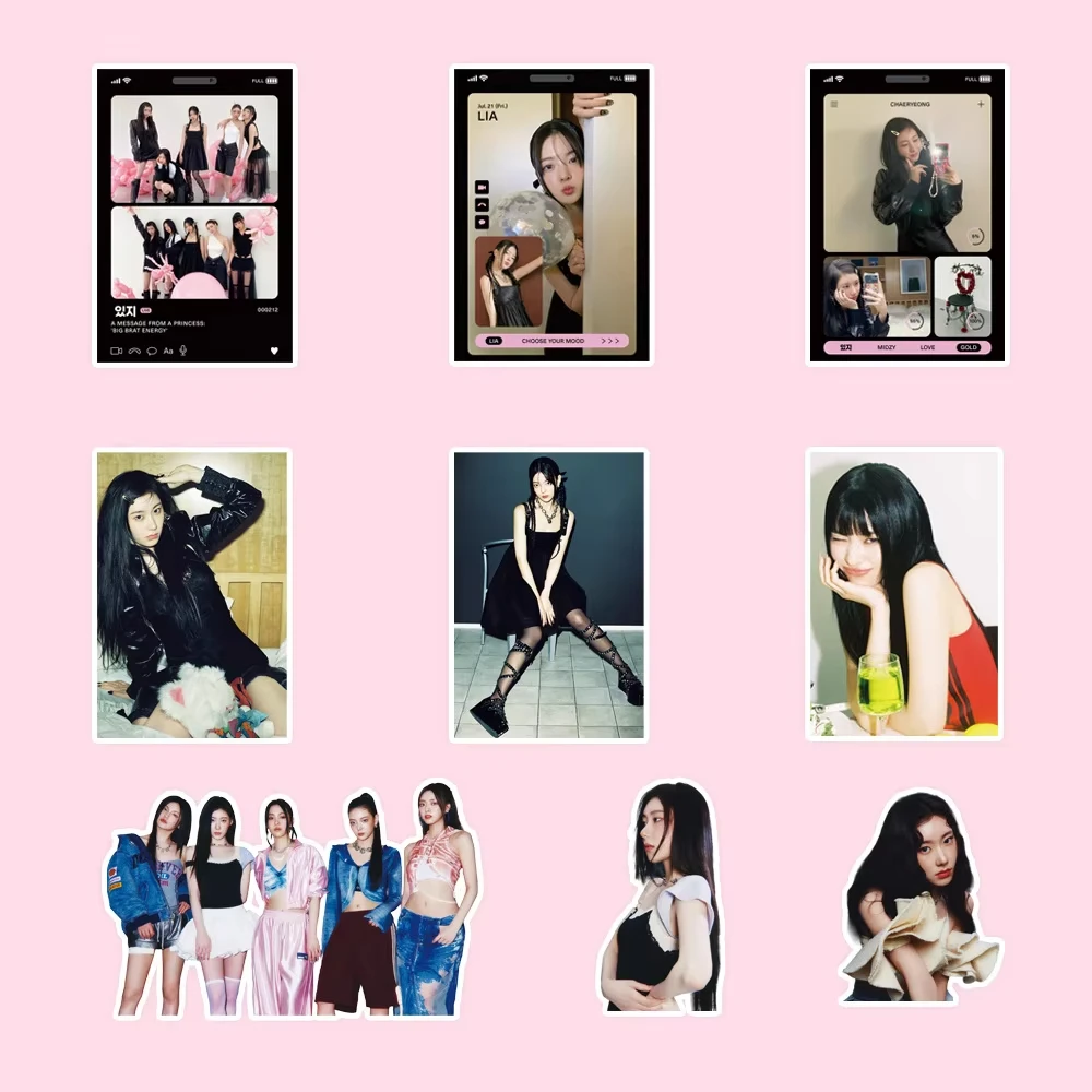 ITZY Idol Girl Group New Album GOLD Series Sticker Decoration Notebook Photo Sticker Yeji Lia Ryujin Chaeryeong Yuna Fans Gifts