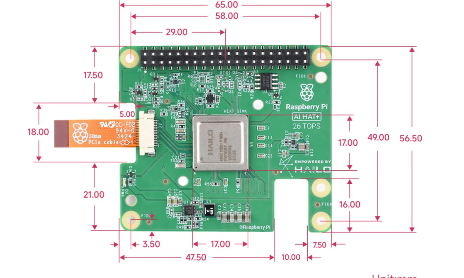 قبعة AI + لوحة توسيع تطوير الذكاء الاصطناعي Hailo AI 13/26TOPS طاقة حوسبة عالية #3