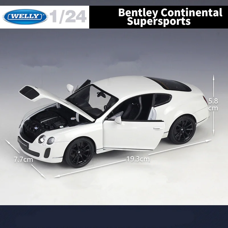 WELLY 1:24 Bentley Continental Supersports GT Coupe Alloy Luxy Car Model Diecasts Metal Vehicles Car Model Simulation Kids Gifts