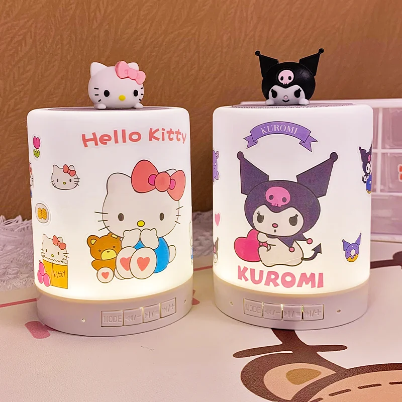 سانريو ضوء الليل مرحبا كيتي كورومي أضواء الغلاف الجوي لطيف أنيمي الكرتون متعددة الوظائف قابلة للشحن الأطفال هدايا العيد