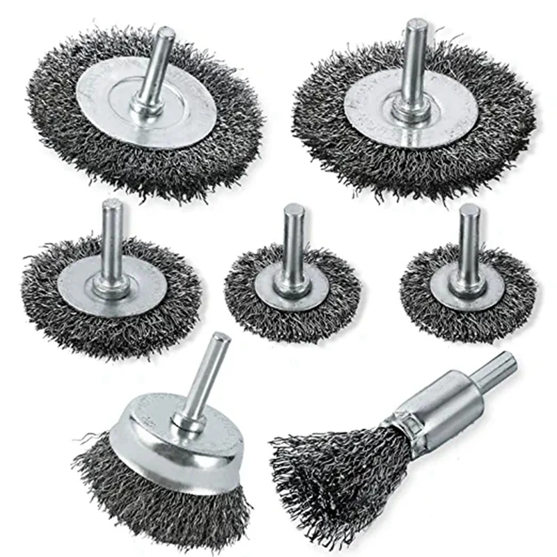 

7Pcs New Generation Wire Brushes For Drill High Hardness Alloy Steel Wire Wheels Durable Drill Wire Wheel