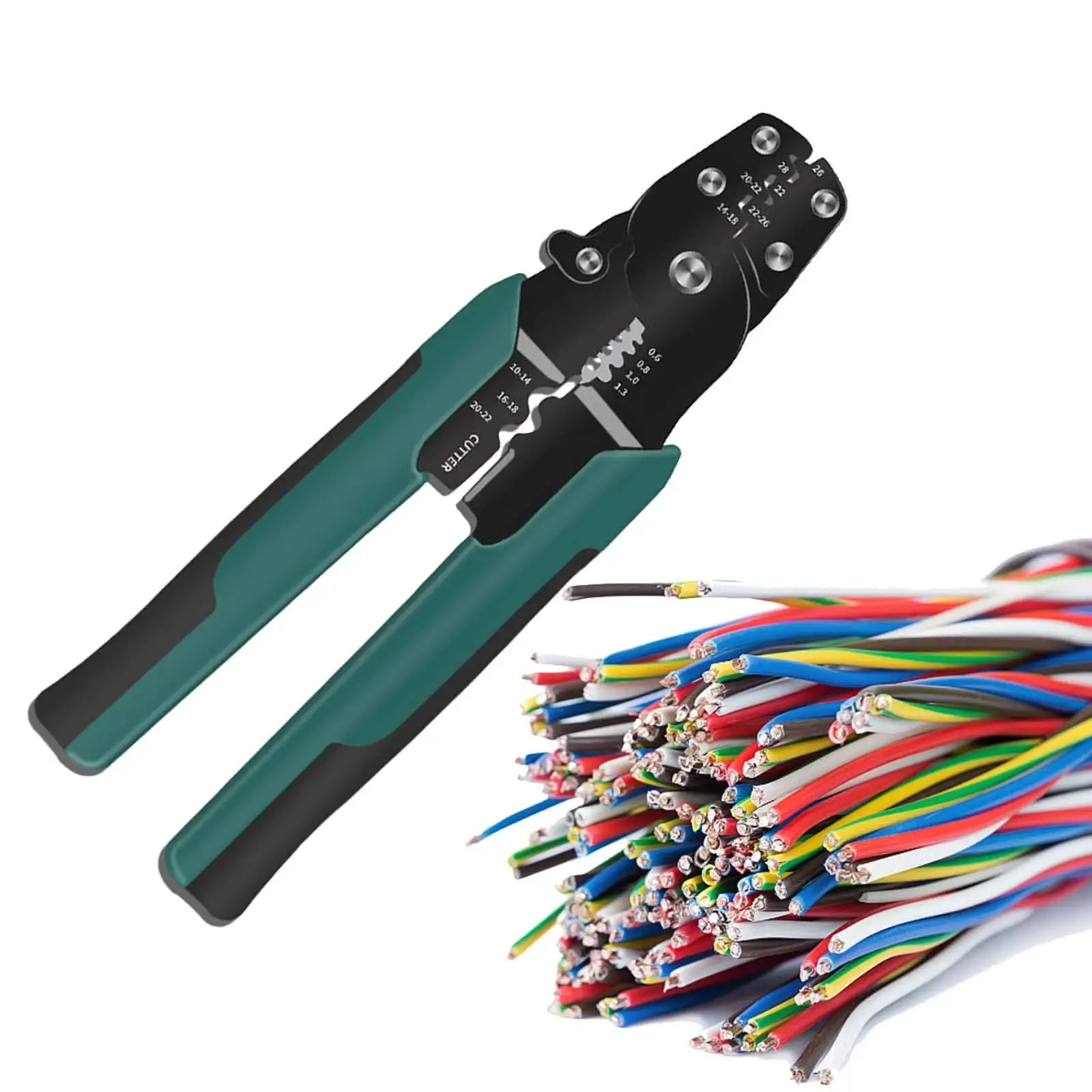 

Wire Stripper Wire Crimper Multifunctional Cable Stripper Wire Cutter for Pressing Pulling Cutting Crimping Electricians