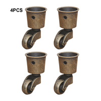 4pcs/set Easy Replacement Furniture Caster Wheels Sleek For Various Applications Wide Range patina green