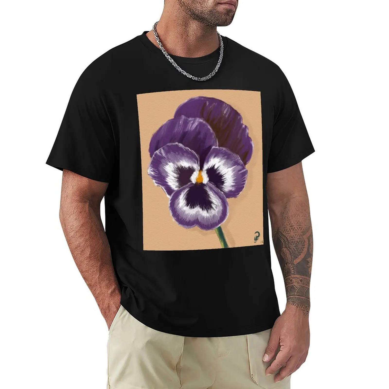 Viola in Oils T-Shirt Outdoor Working T-Shirt