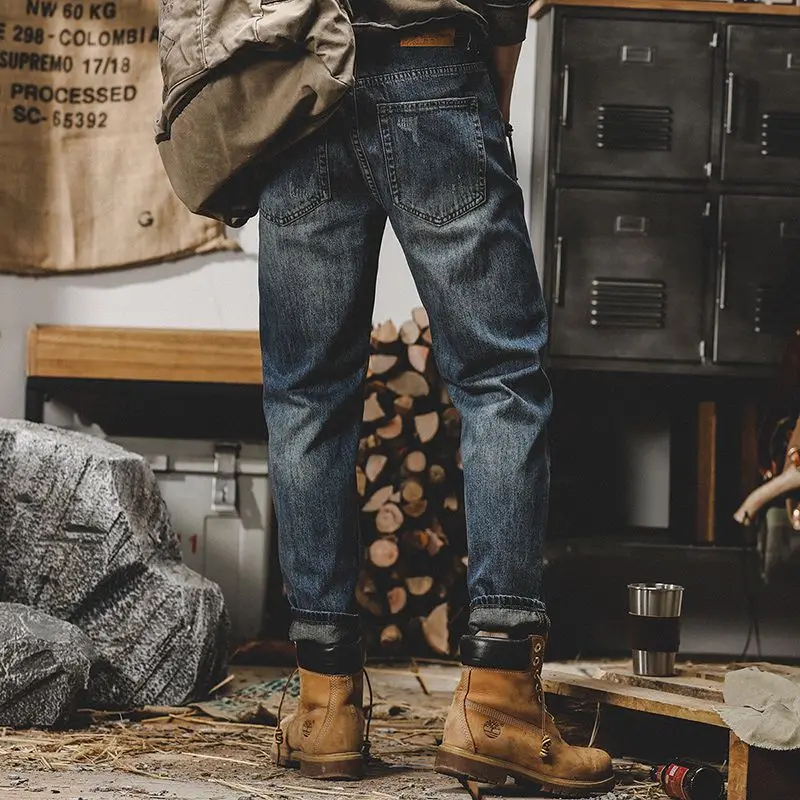 بنطلون جينز رجالي فضفاض فضفاض سروال رعاة البقر مستقيم Kpop 2025 موضة كورية نمط ملابس الخريف جودة عالية مغسولة #2