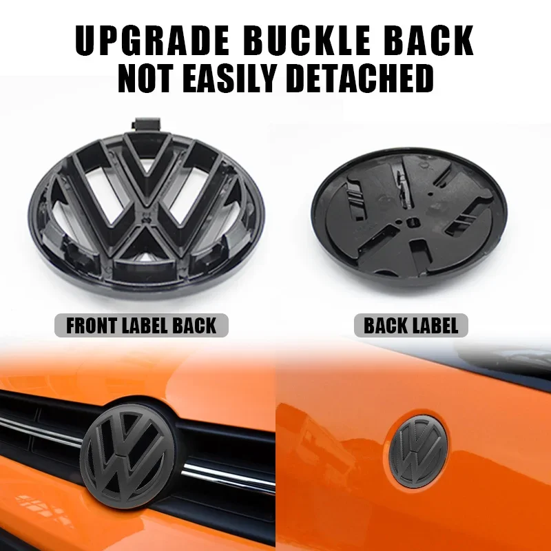 

2Pcs Car Emblem Front Grille Rear Trunk Lid Sticker Badge Decals Accessories For Volkswagen Polo 2011 2012 2013 VW Auto Styling
