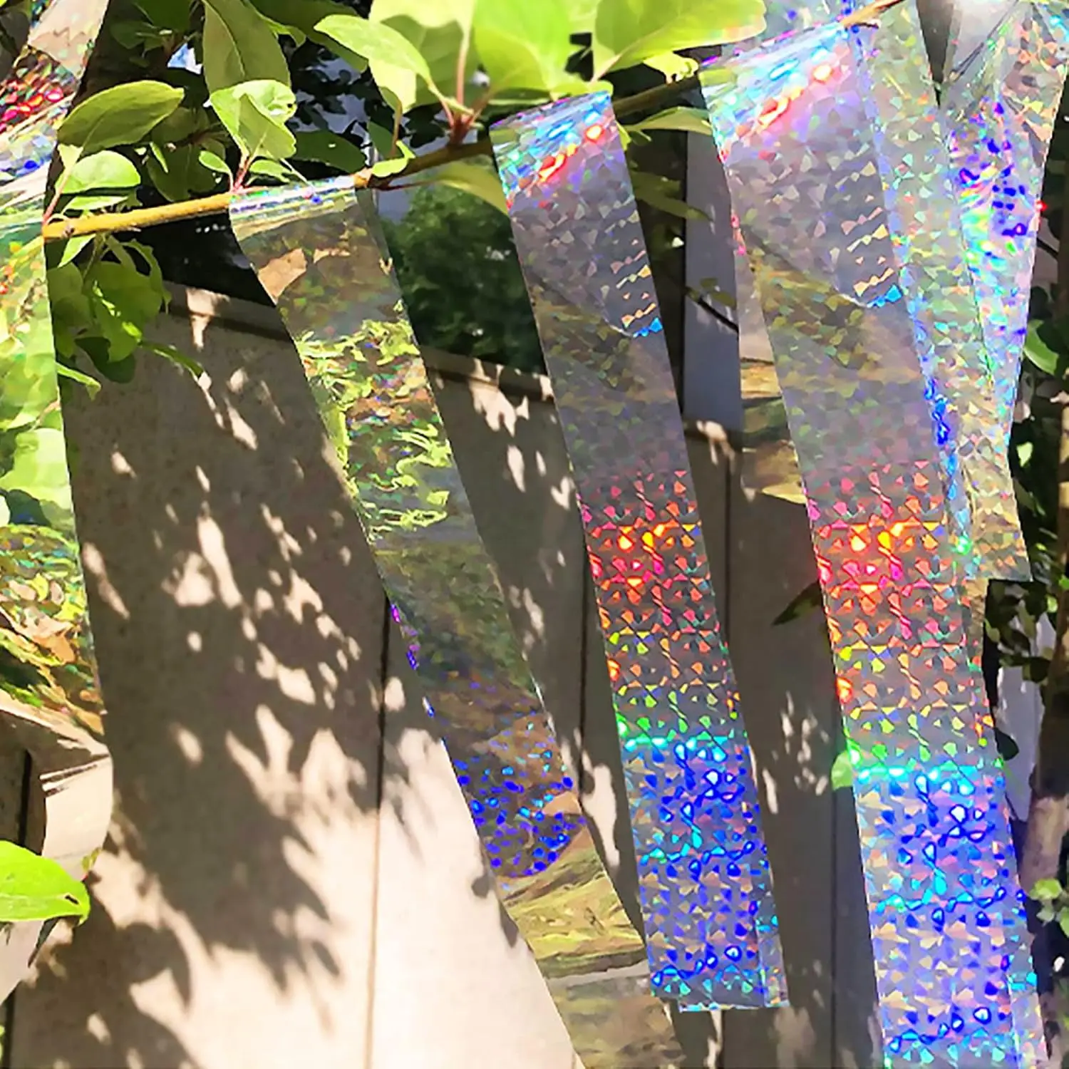 الطيور عاكس الشريط طارد الحمام بعيدا الشريط مكافحة الطيور الليزر فلاش الشريط مزدوج الوجهين حديقة بستان الطيور واقية تخويف الأشرطة