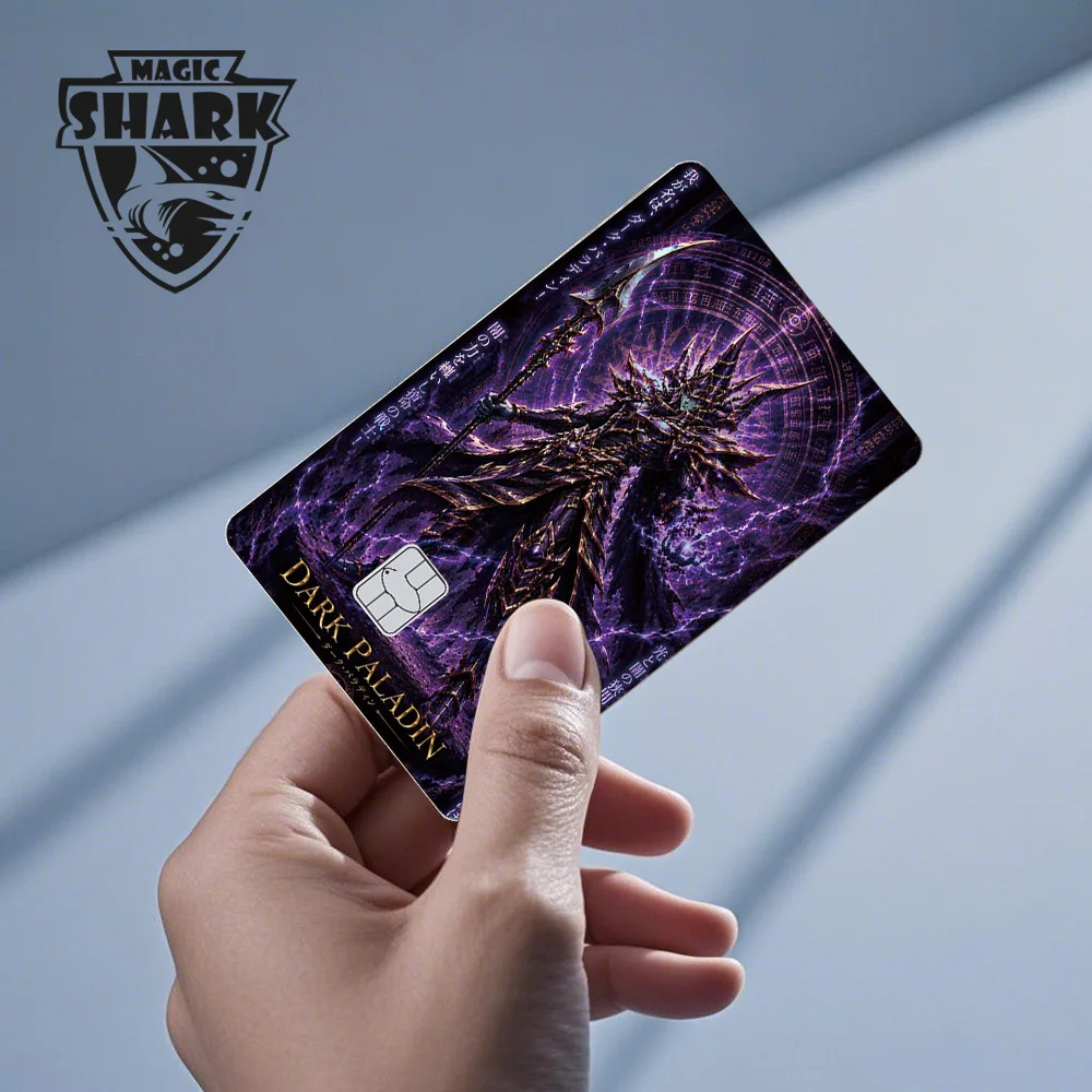 2026 New Magic Shark Yo-gi-oh Blue Eyes Dragon Dark Magican Girl Holographic Laser Skin Sticker Film for Credit Bank Debit Card view 6