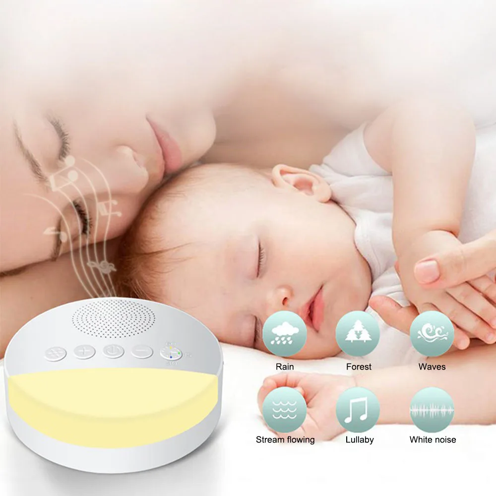 20 Sounds USB Rechargeable Timed Shutdown Sleep Sound Machine Music Light Sleep Machine White Noise Machine