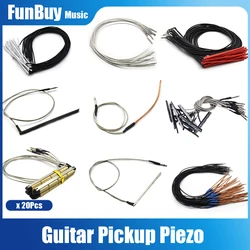 20pcs Soft Acoustic Guitar Preamp Bridge Saddle Piezo Under Pickup Rod Piezo for Guitar Ukulele Bass Violin Guitar Accessories