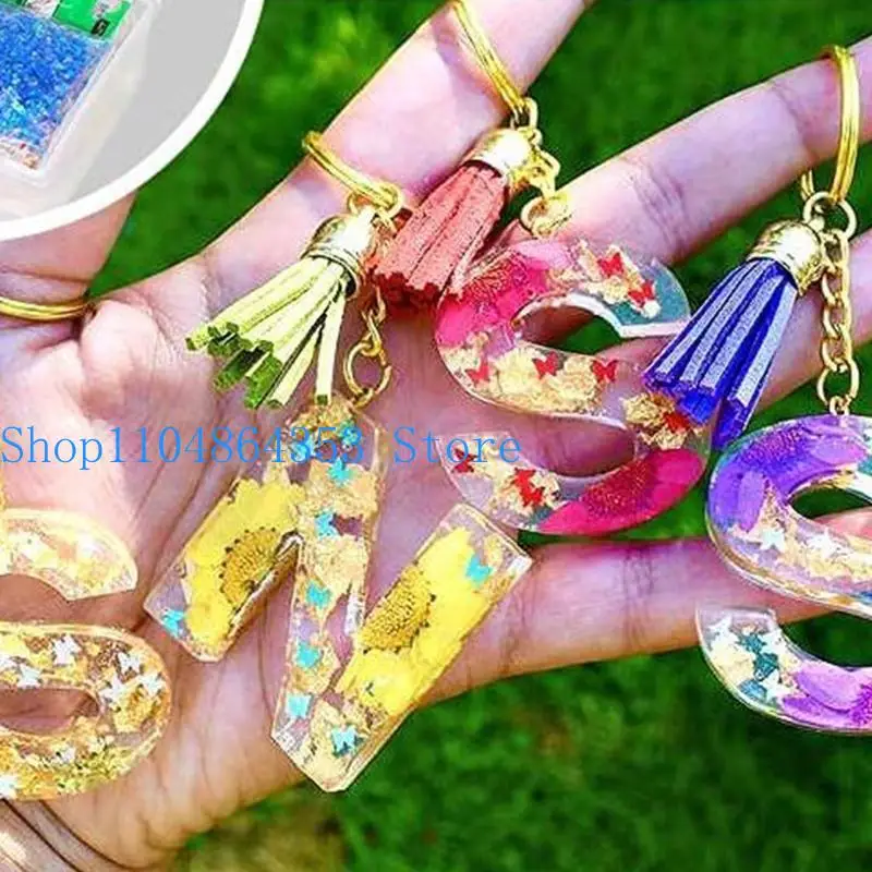 

652F Красочный наполнитель из эпоксидной смолы, материал ручной работы, сделай сам, кристаллическая одежда, 24/12 цветов