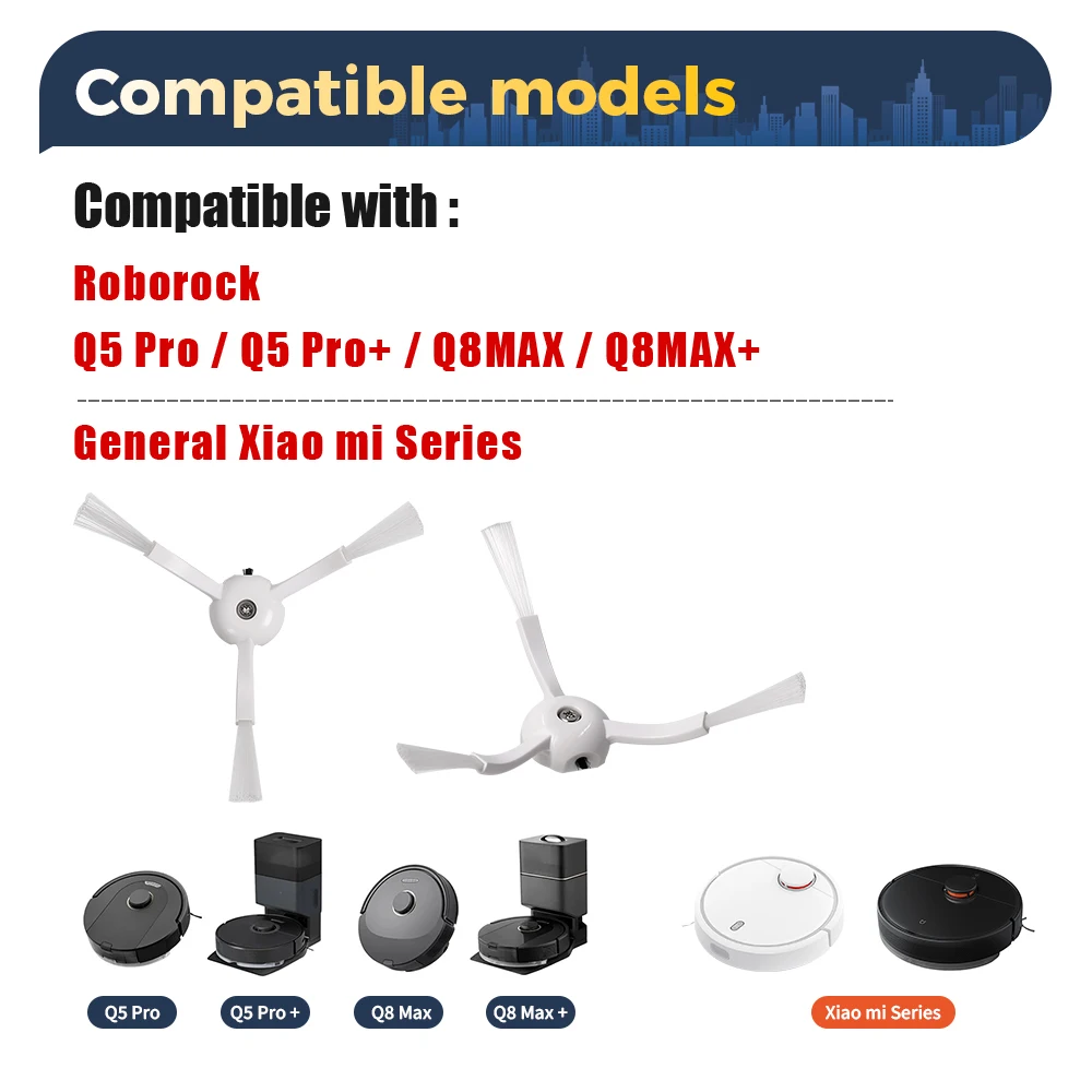 Side Brush Accessories for Xiaomi 1S Roborock S5 S6 S5MAX S50 S60 S7 Max S8 Pro Ultra E4 E5 Q5 Pro Q8 Max T8 Robot Vacuum Parts image 2