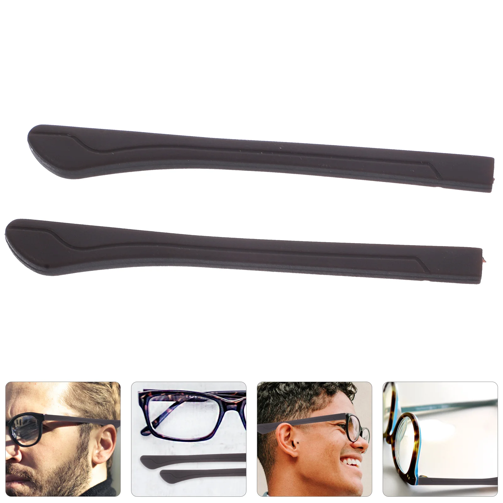 Funda de silicona para patillas de gafas, funda de punta de repuesto para Protector de marco de gafas de Material fino no suave