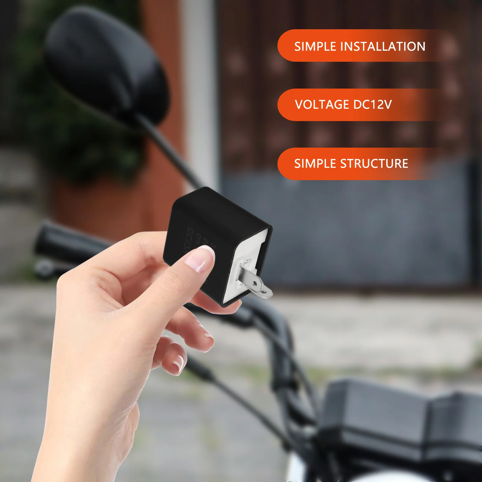 

4Pcs Motorcycle Turn Signal Flasher Relay Adjustable Speed 12V LED Electronic Flasher Relay for LED Turn Signal Lights