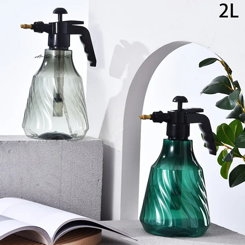 Pote de rega de jardim com bico de spray de pressão de ar, pulverizador de plantas de flores, padrão de coluna, garrafa de spray para irrigação