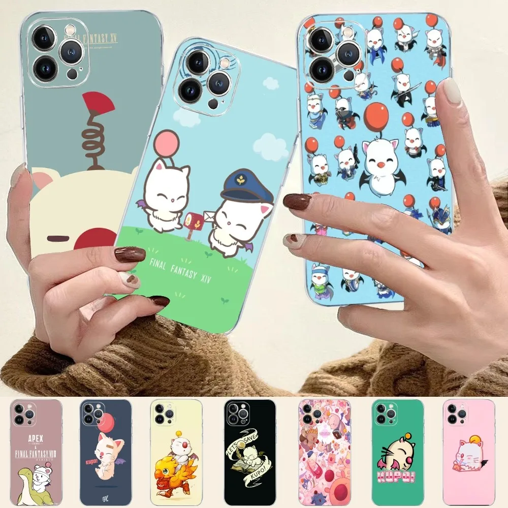 Game F-Final Fantasy Moogle Phone Case Silicone Soft for iphone 16 15 14 13 12 11 Pro Mini XS MAX Plus X Cover