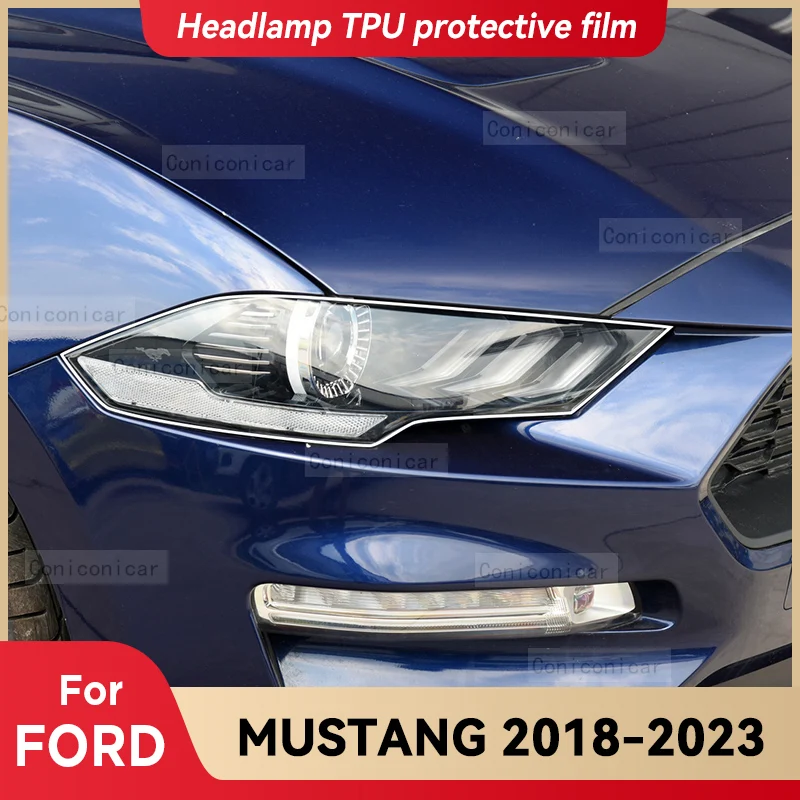 

Для Ford MUSTANG 2018-2023 автомобильные фары прозрачная защитная пленка из ТПУ передняя световая наклейка с изменением цвета аксессуары