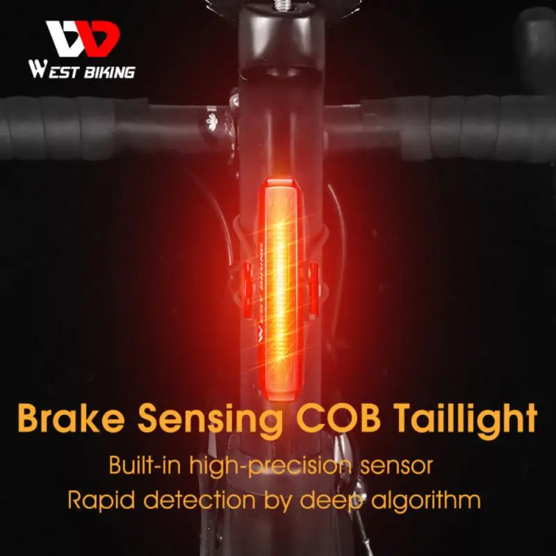 500mah Tail Light Seven Modes Light Vibration Sensor Riding Equipment Classic Smart Sensor Lamp Inductive Brake