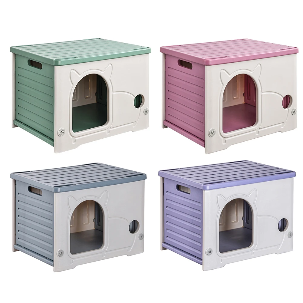 Cat Houses & Condos Rainproof Cats Outdoor Nest Four Seasons Cozy House for Small Pets Outdoor Kitten Nest