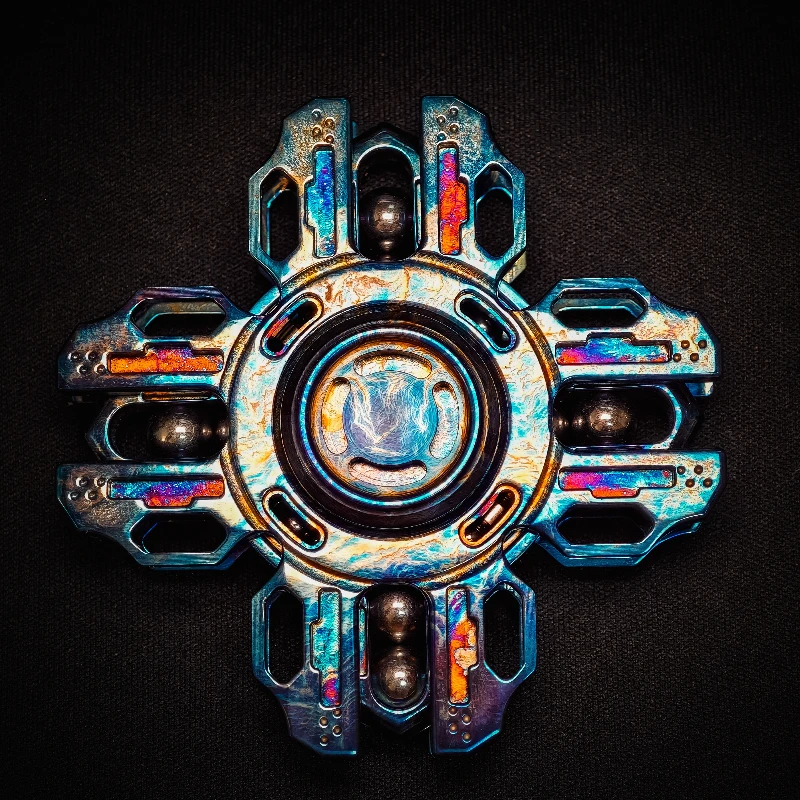 

Restless EDC четырехлистный соединитель DIY светящийся камертон стоящий вращающийся гироскоп на кончике пальца декомпрессионная игрушка