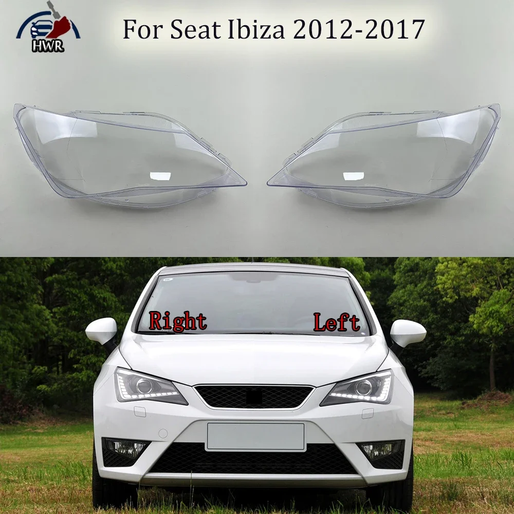 

Car Front Headlight Cover Lampshade Lampcover Head Lamp light Covers Shell For Seat Ibiza 2012 2013 2014 2015 2016 2017