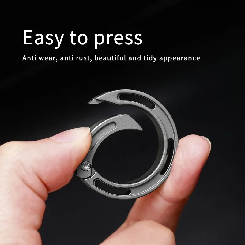 O-type Titanium Alloy Key Chain Simplicity Portable Storage Classification Backpack Hanging Ring Anti-lost Outdoor EDC Tool