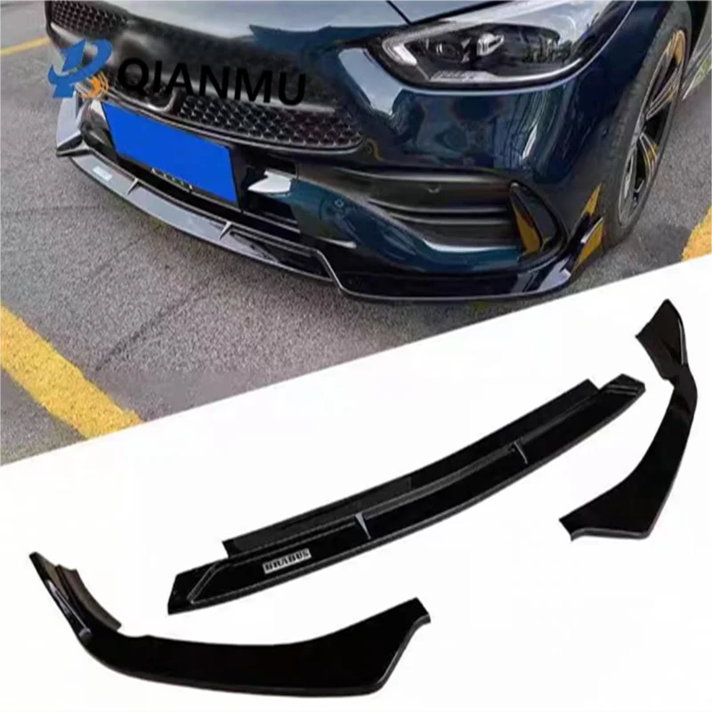 

For Mercedes Benz W205 W206 W118 C260 C300 C63 2019 2020 2021 2022 2023 2024 2025 ReaI Carbon Fiber Front Bumper Lip Spoiler Kit