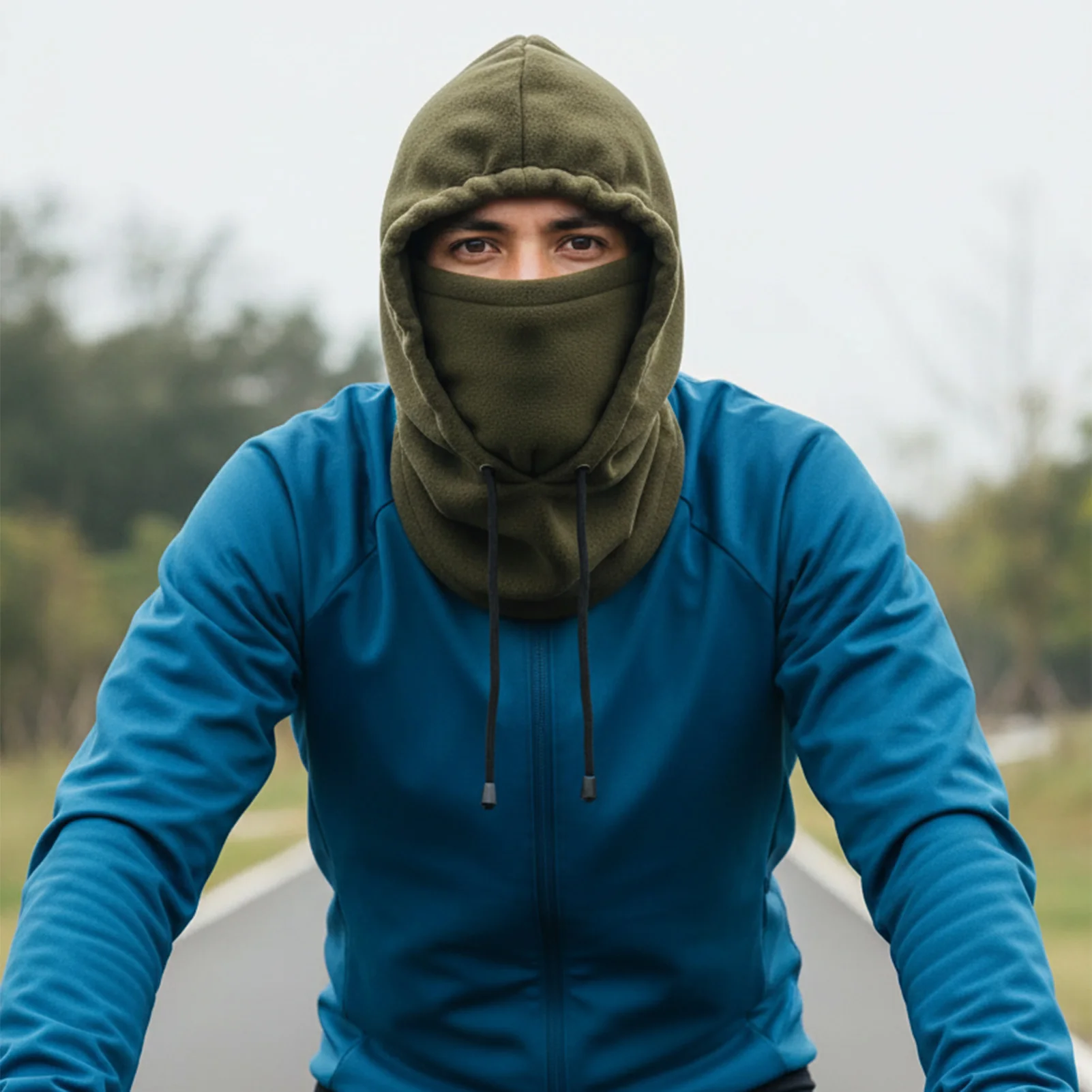 

Unisex Outdoor Cycling Balaclava Windproof Cold Weather Skiing Mask Thermal Fleece Hood Hat for Riding Hiking Motorcycle