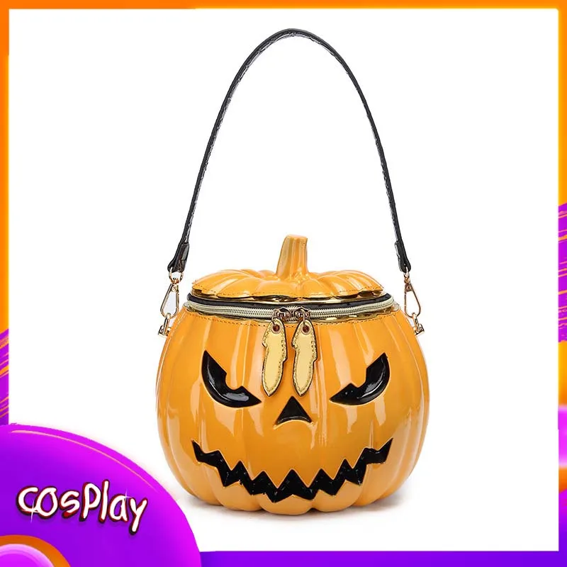 

Сумка на плечо с тыквой на Хэллоуин, мультяшная дурацкая 3D сумка с тыквой и дьяволом, милая забавная женская сумка, повседневная модная модная сумка для девочек, подарок
