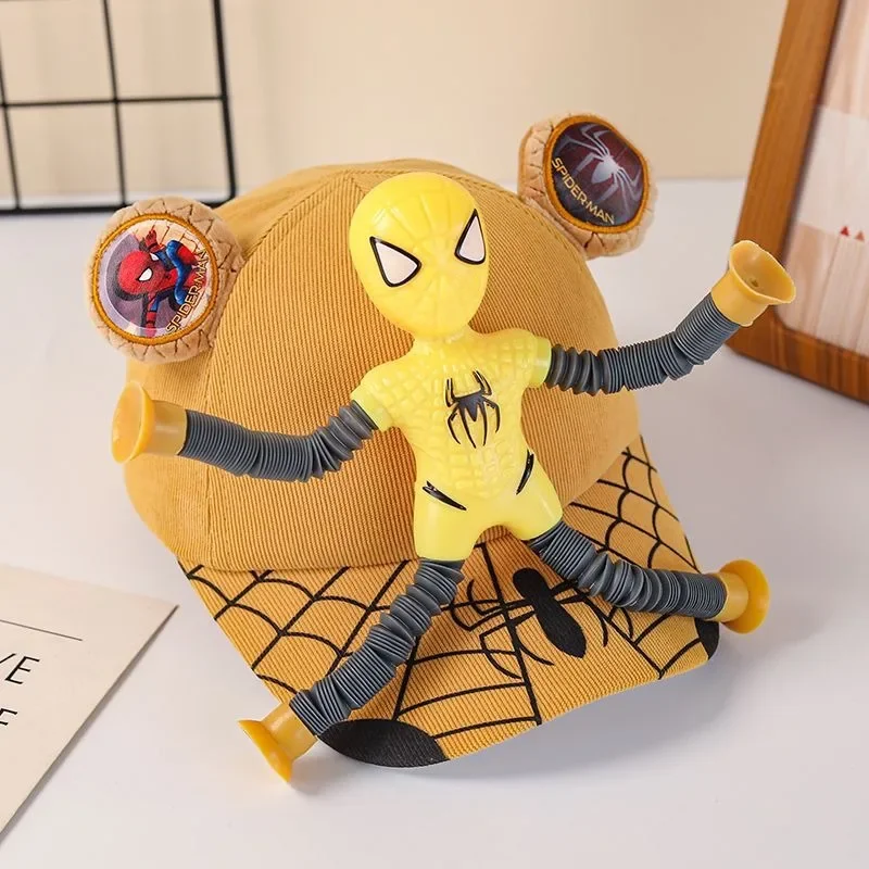 Spider Man Cartoon Persoonlijkheid Leuke pop Baseballpet Herfst- en wintermode Veelzijdige corduroy kinderpet