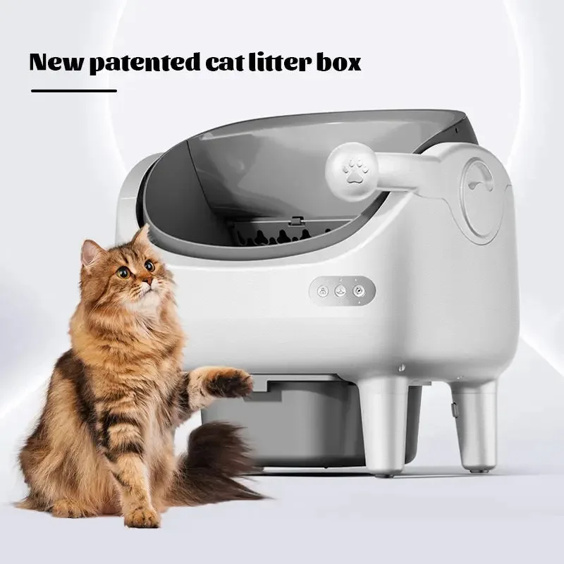 UpgradedNewDesignSmartAutomaticCatLitterBoxDualSelf-CleaningLargeSpaceCompactSizeFullyEnclosedAnti-SplashOdorControlEasyCleanPetToiletLitterTray-AliExpress15