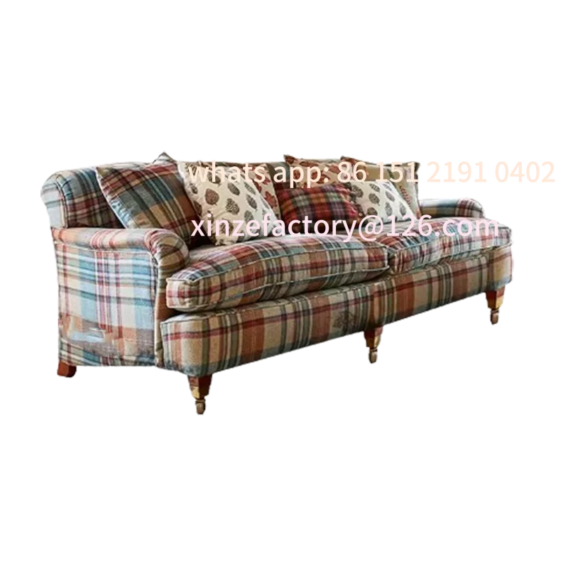 أرائك غرفة قابلة للتخصيص بثلاثة مقاعد أريكة كرسي كسول اسكندنافية حديثة منتفخة لهجة لينة Divani Per Soggiorno Furn #6