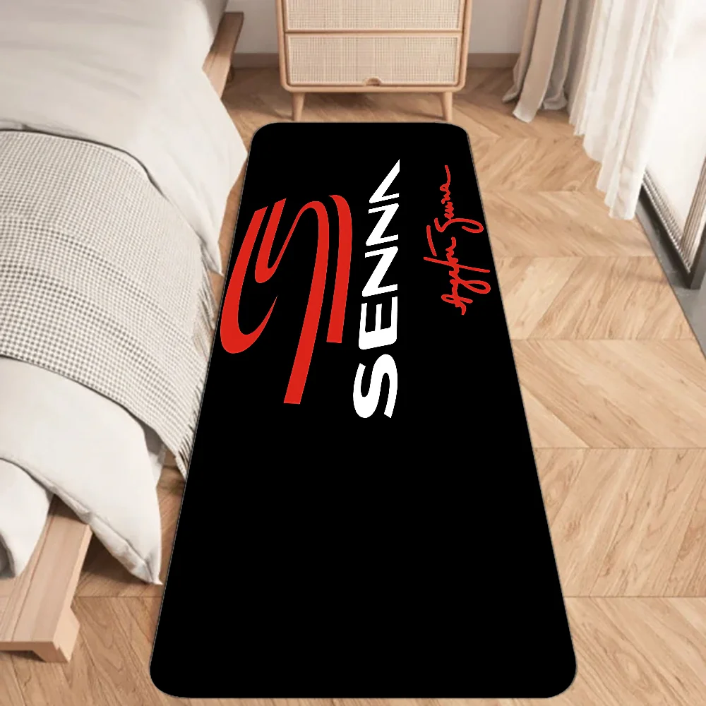 Ayrton Senna logo Floor Mat Graphic Printed Flannel Doormats for Bathroom Kitchen Entrance Carpet Home Decor