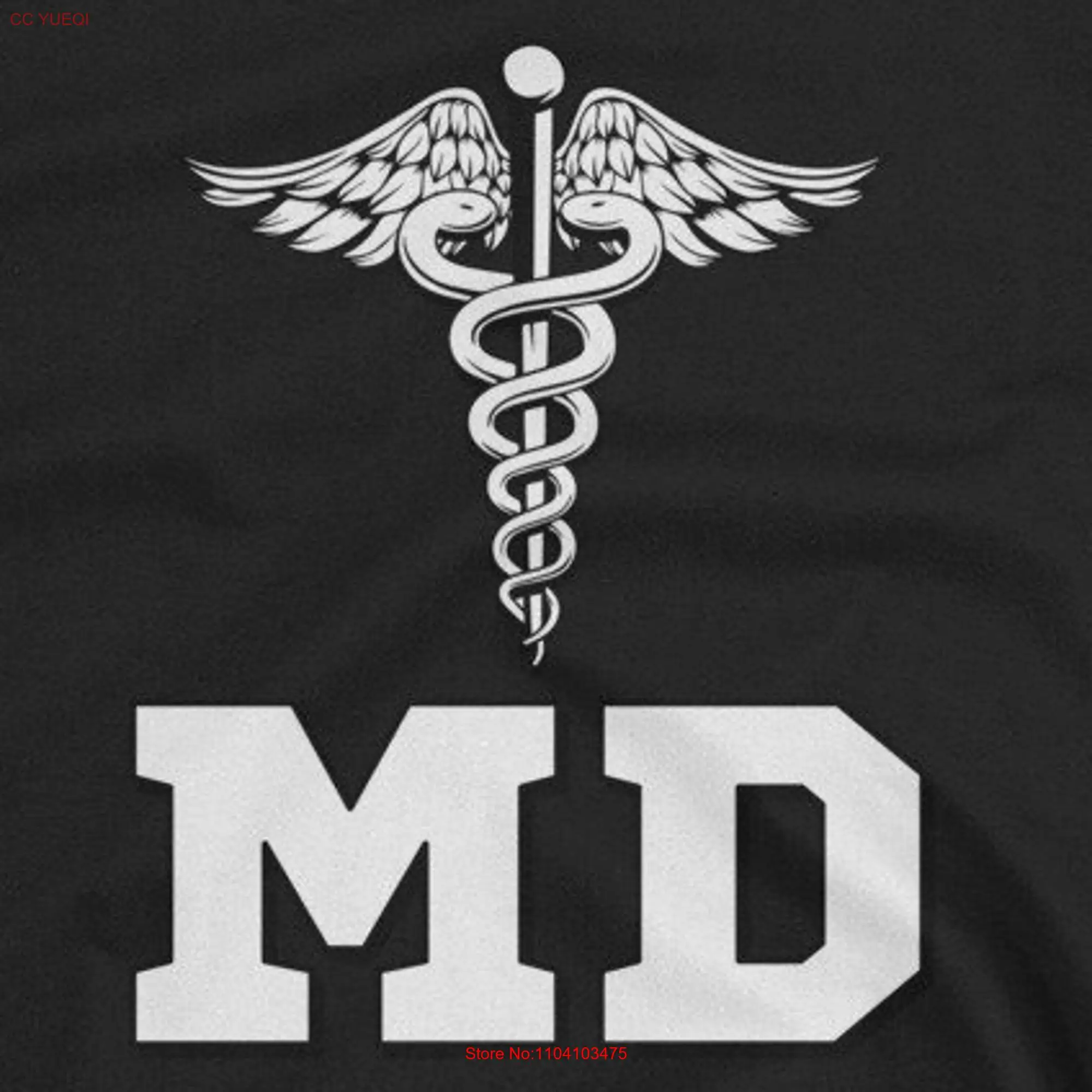 Caduceus MD Medical Inspired Idea T Shirt doctor doc school long or short sleeves