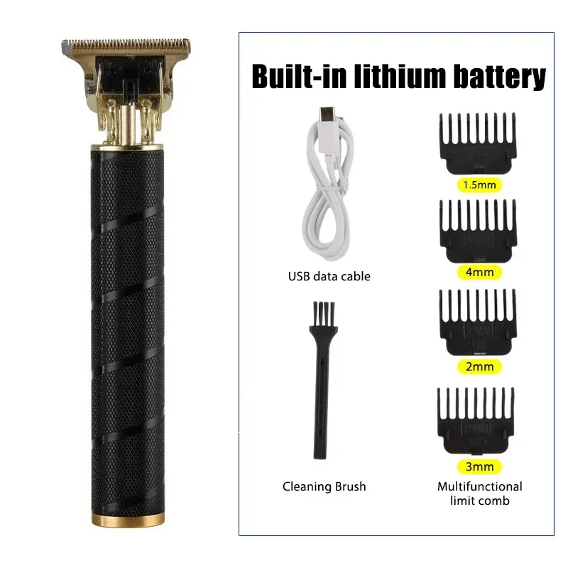 Bezprzewodowa elektryczna maszynka do strzyżenia włosów w stylu Vintage T9 profesjonalna maszynka do włosów golarka do brody mężczyzn ścinanie włosów fryzjerska dla mężczyzn