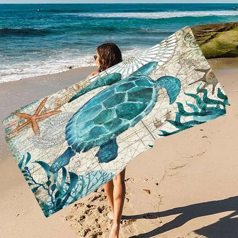 Toalha de natação absorvente de microfibra, toalha para piscina, secagem rápida, esportes aquáticos, envoltório de surf para piscina, banheiro, praia