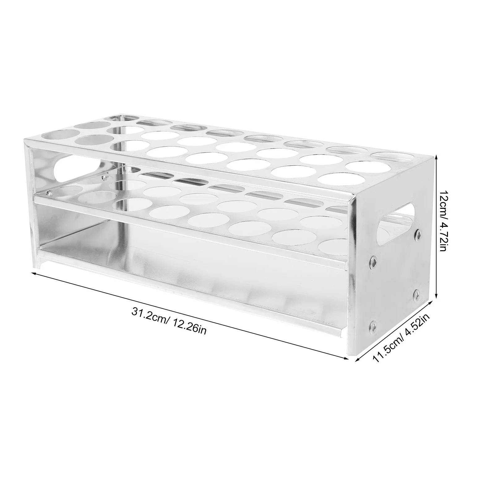 24-Hole Test Tube Holder Sturdy Sampling Tube Rack Stand for Laboratory Testing Storage Organizer Test Tubes Rack