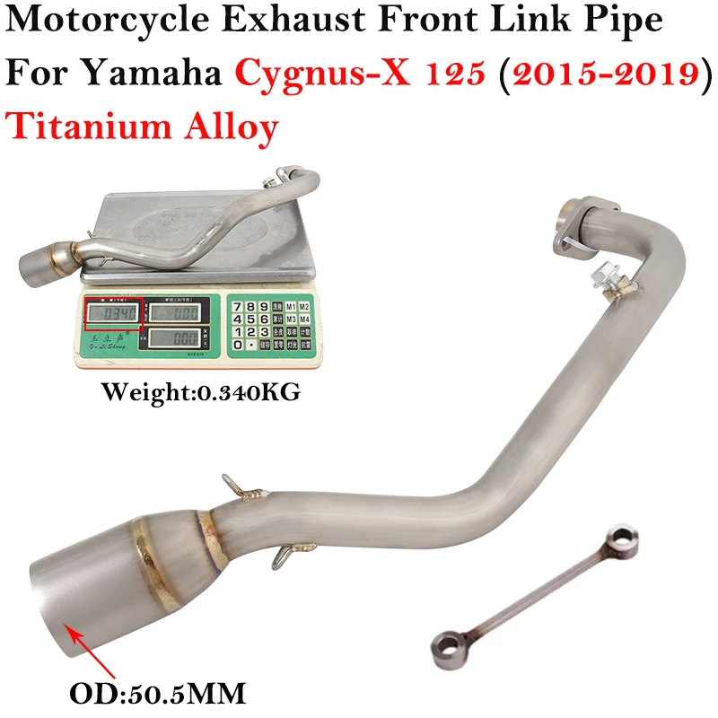 Slip On For YAMAHA Cygnus-X 125cc BWS 125 2015 - 2018 2019 Motorcycle Exhaust Escape Moto Muffler Titanium Alloy Front Link Pipe