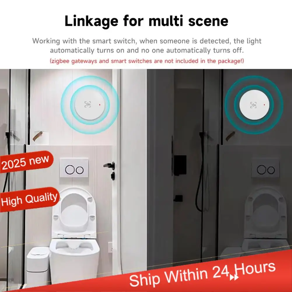 ~【A48T HOT】Tuya Zigbee 24G Human Presence Detector Person High Precision Rader Detection Motion Static Sensors